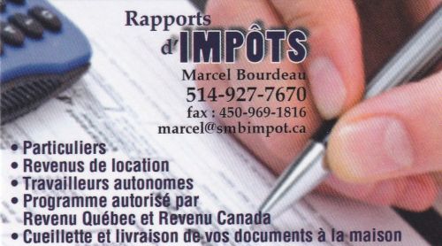 Rapports d'Impôts à Laval
